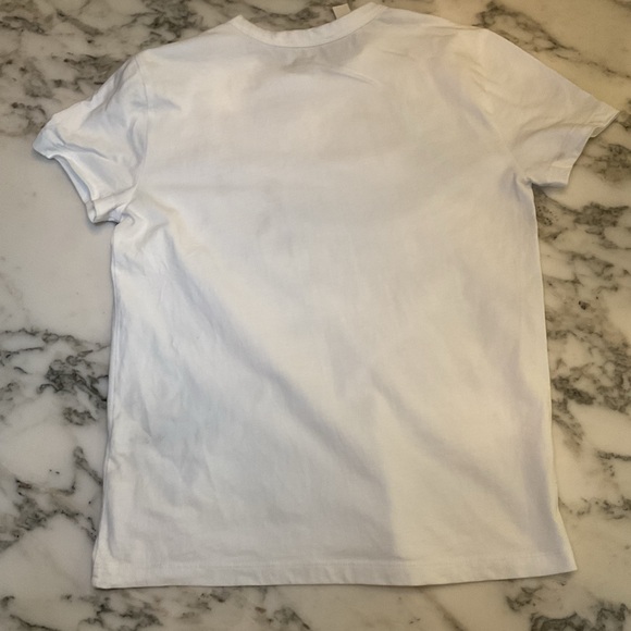NWT Madewell Cotton Perfect Crewneck White TShirt pallet dust washed by hand - Picture 5 of 16